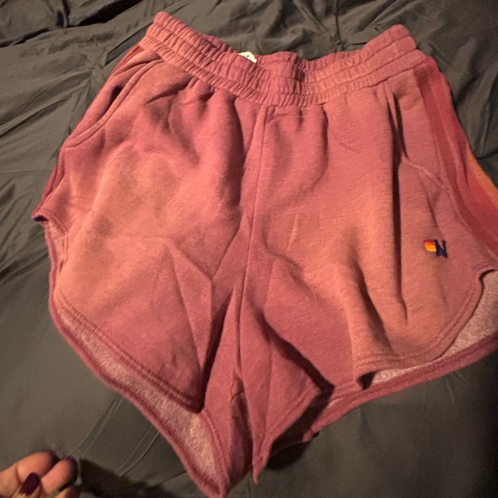 Aviator Nation Faded Pink Athletic Shorts